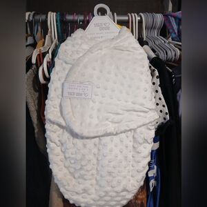 White Textured Baby Blanket